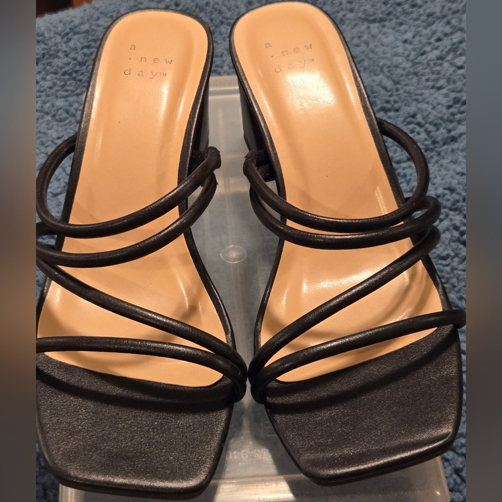 a new day Black Strappy Heels - Picture 3 of 5